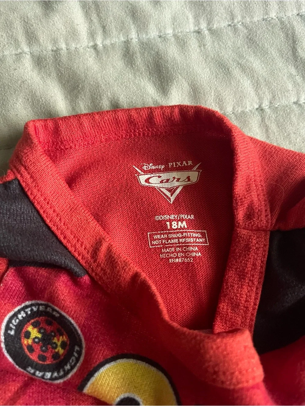 Disney Pixar Cars Pajamas 18M Lightning McQueen 2 Set Bundle